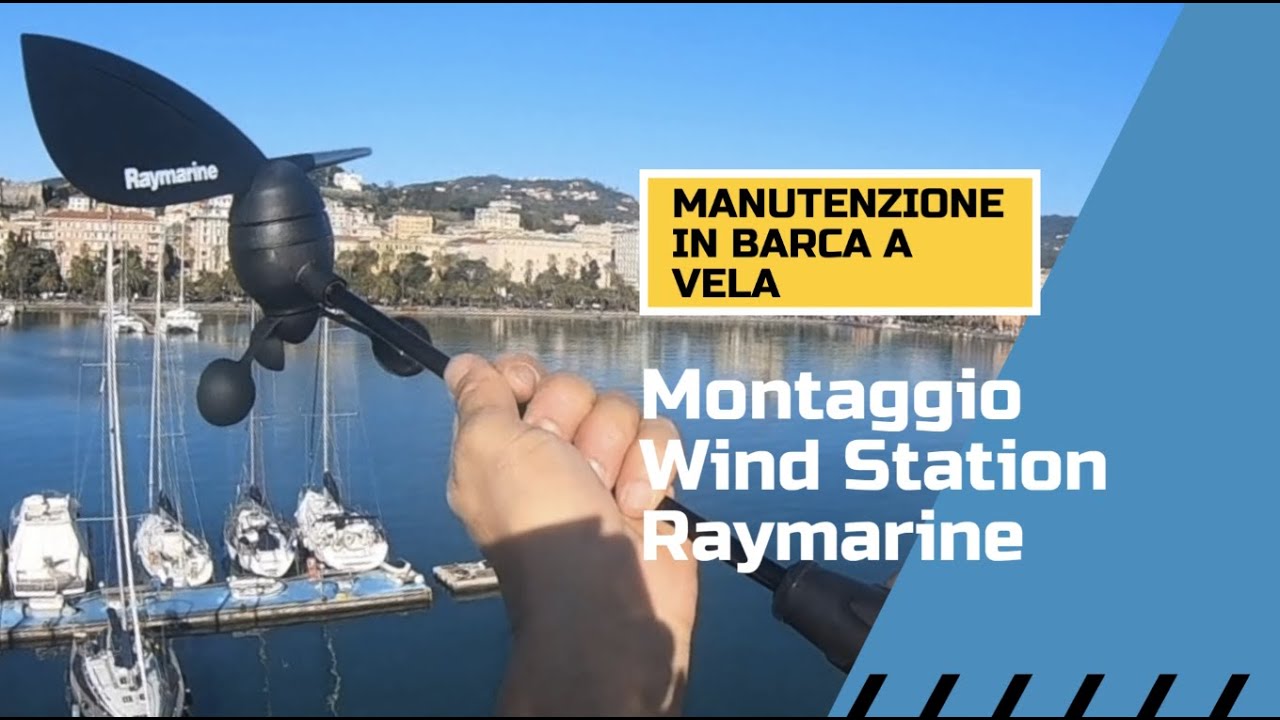 Barca a Vela Montaggio Trasduttore Vento Raymarine e Collegamento all'autopilota