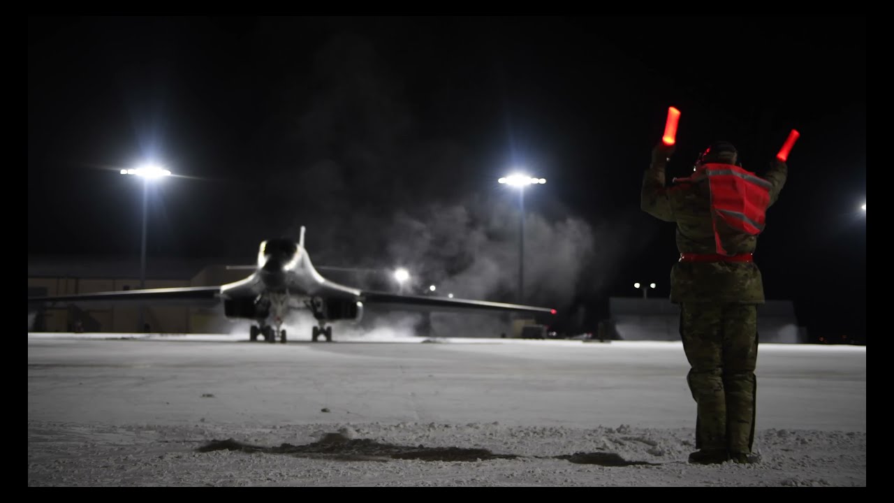Ellsworth Two B-1B Lancers participate in a Bomber Task Force mission