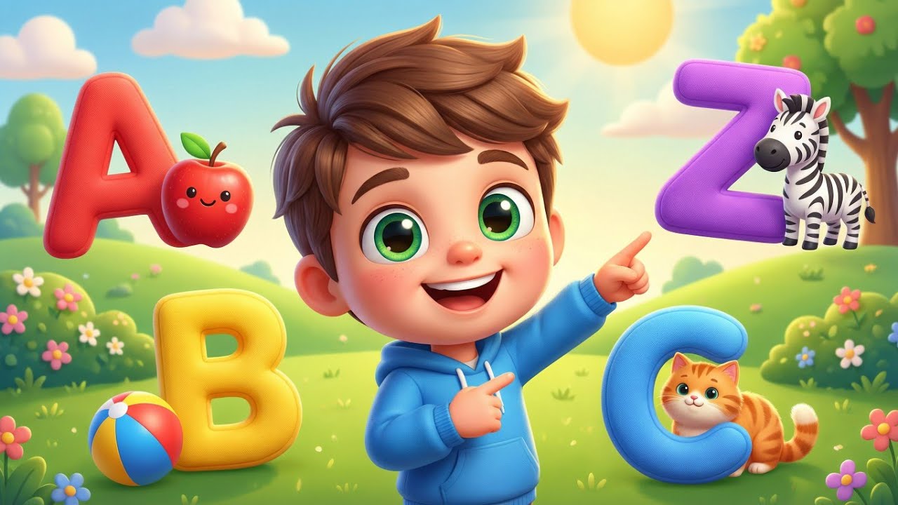 A to Z Alphabet Song 🎵 | Learn ABC with Fun 3D Cartoon Animation for Kids