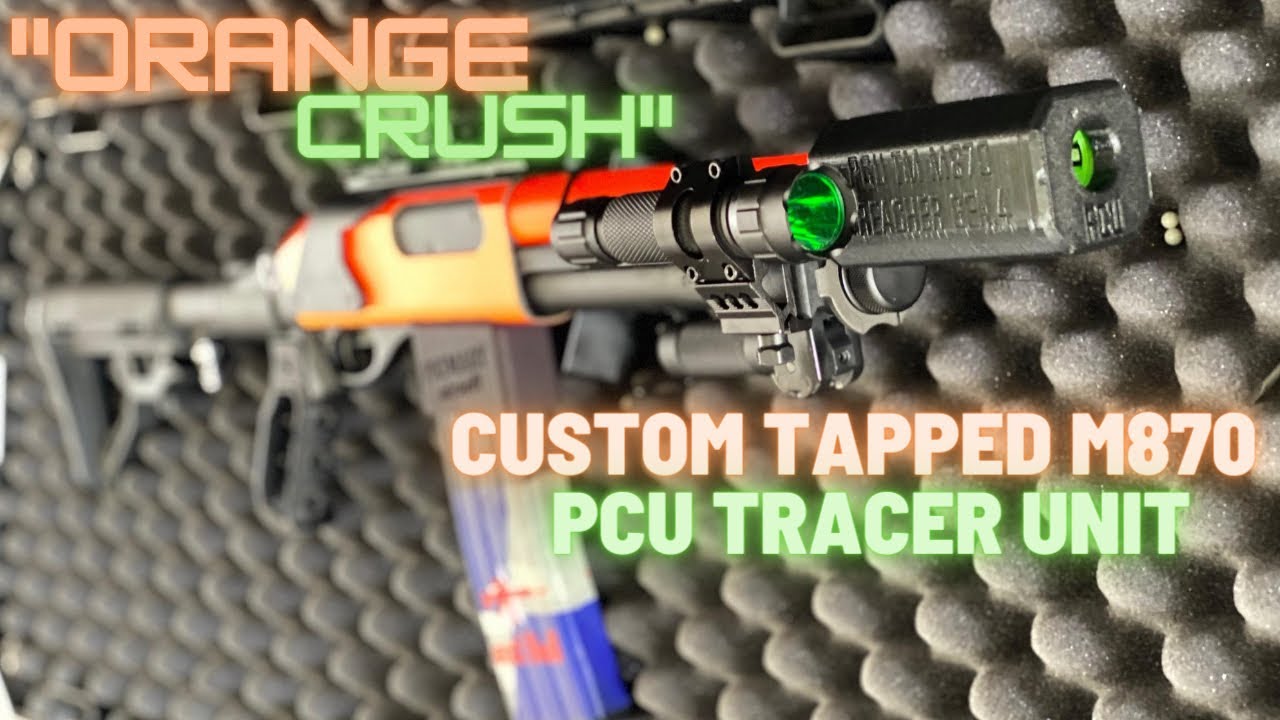 PCU SHOTGUN TRACER GAMEPLAY!!! CUSTOM AIRSOFT SHOTGUN “ORANGE CRUSH”!