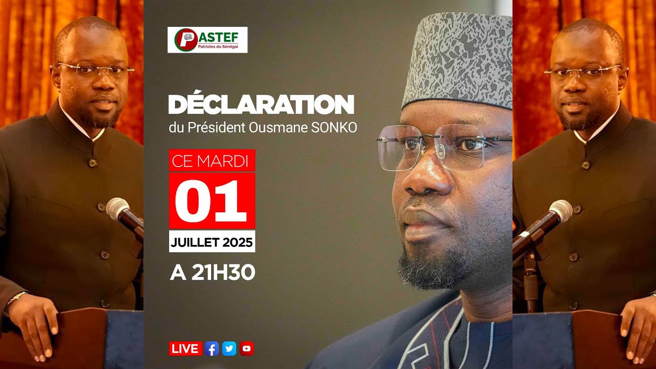 [🛑DIRECT ]  Déclaration du PM Ousmane Sonko