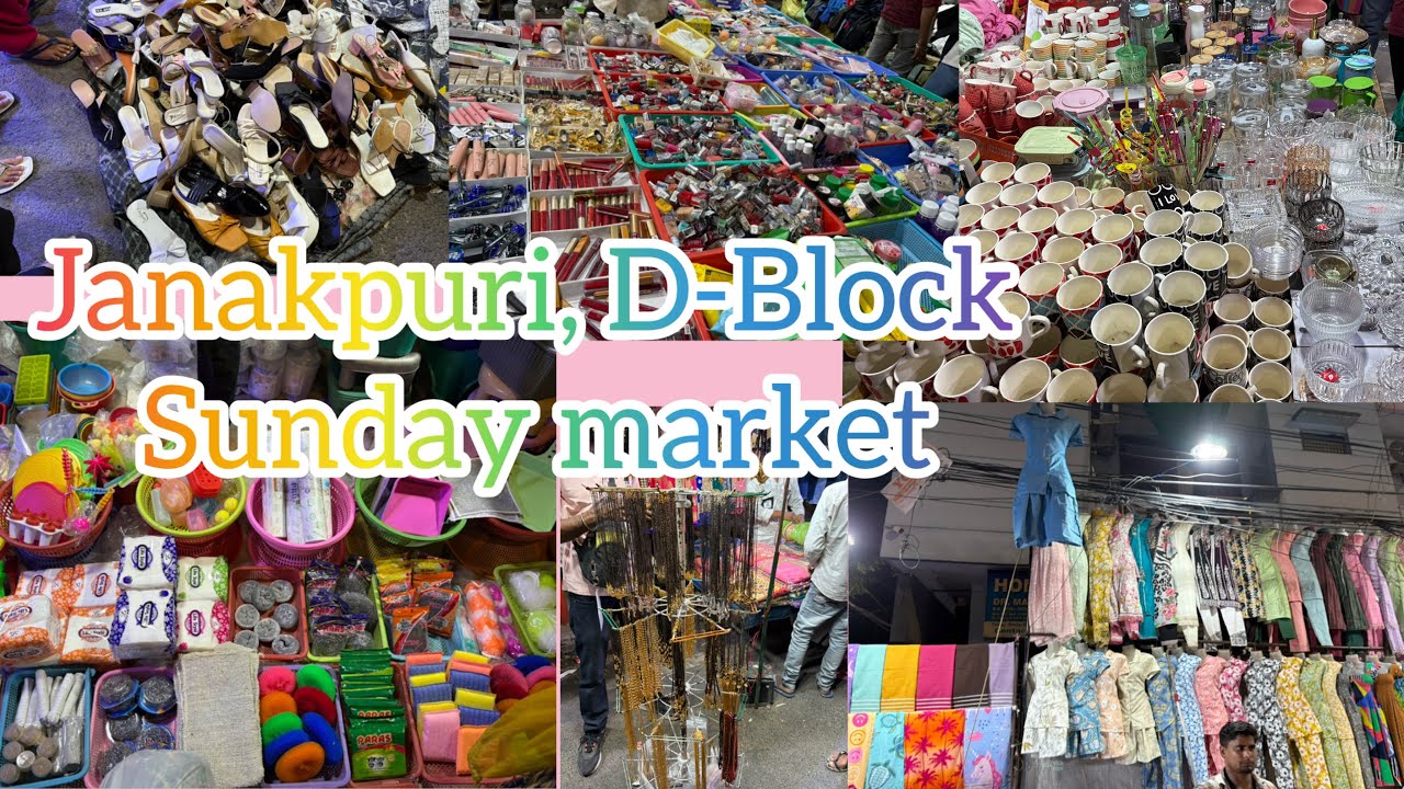 Janakpuri D-Block, Sunday Market ￼| Sunday Market | Weekly Market  #shopping #trending #viralvideo