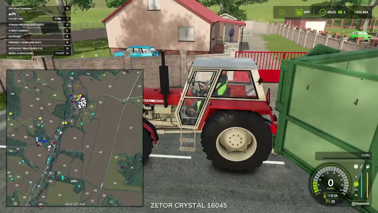 farming simulator 25 mapa chvojnica kosenie psenice.