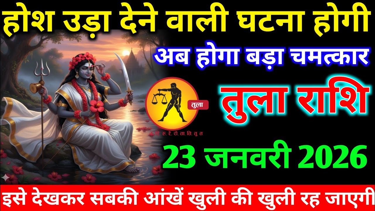तुला राशि वालों 23 जनवरी 2026 अब आपके साथ होगा एक बहुत ही बड़ा चमत्कार#tula#rashifal 