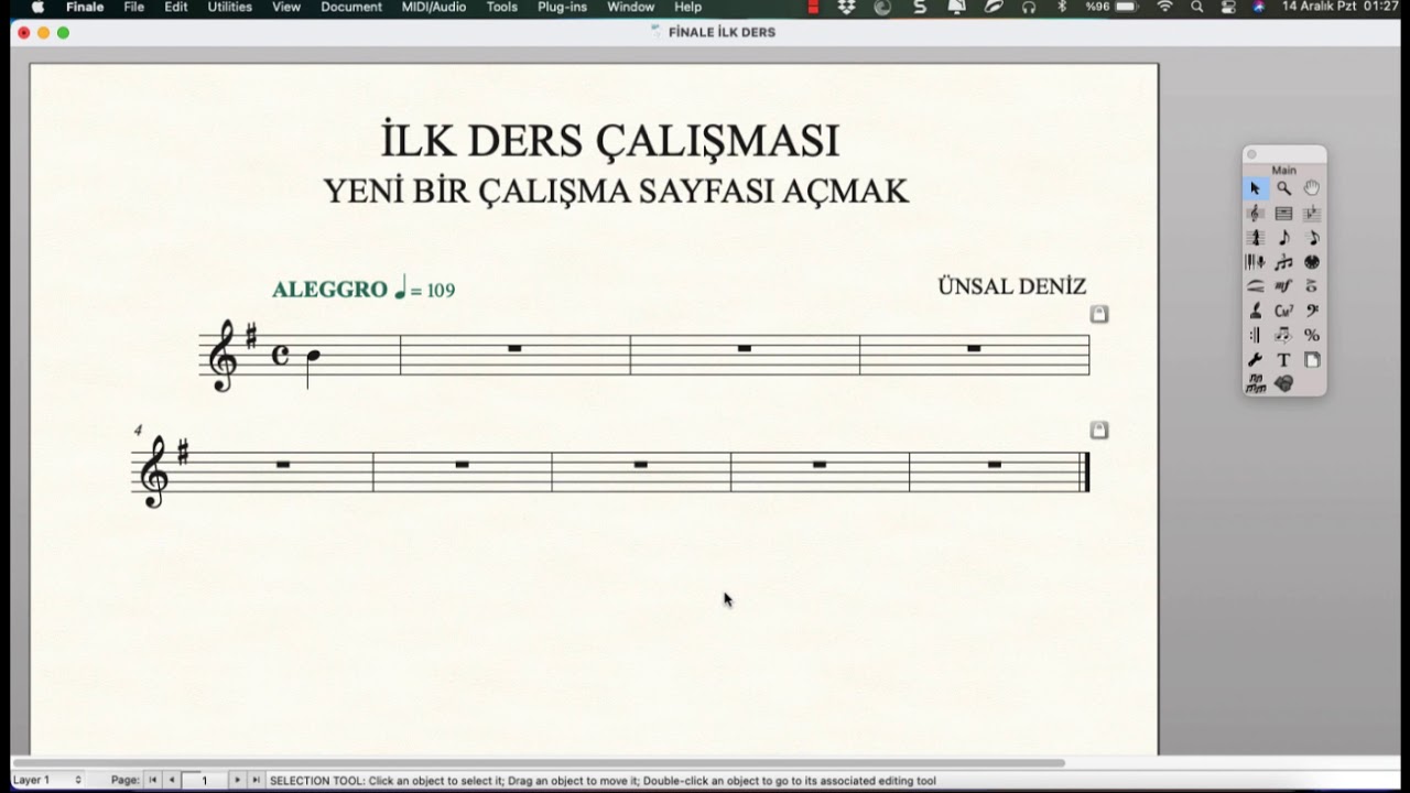 MakeMusic Finale - EKSİK ÖLÇÜ