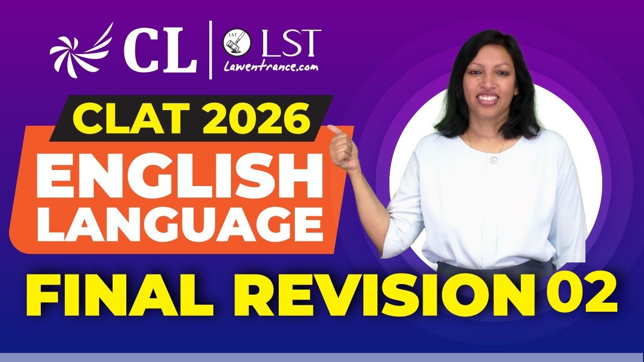 CLAT 2026 English Preparation | Final Revision - 02 | High-Scoring RCs & Smart Strategy | CLLST