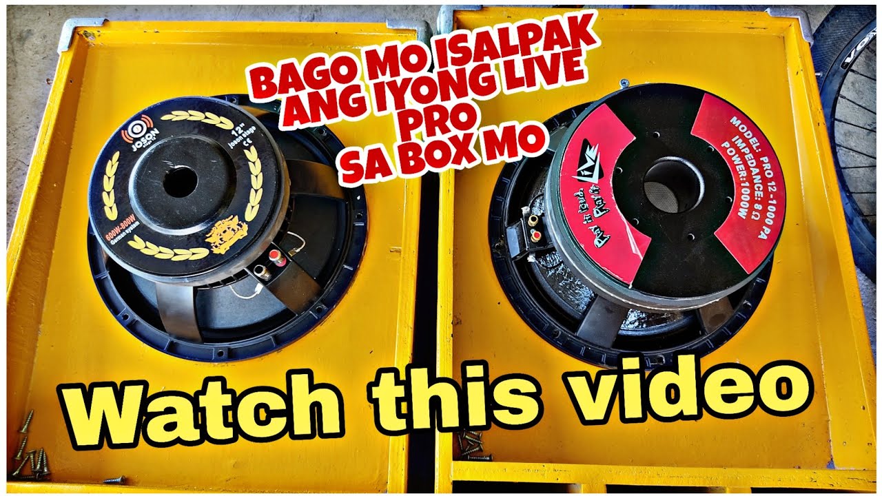 Bago Mo Salpakan ng Live pro 12 Ang Sound Box mo Watch This Video muna
