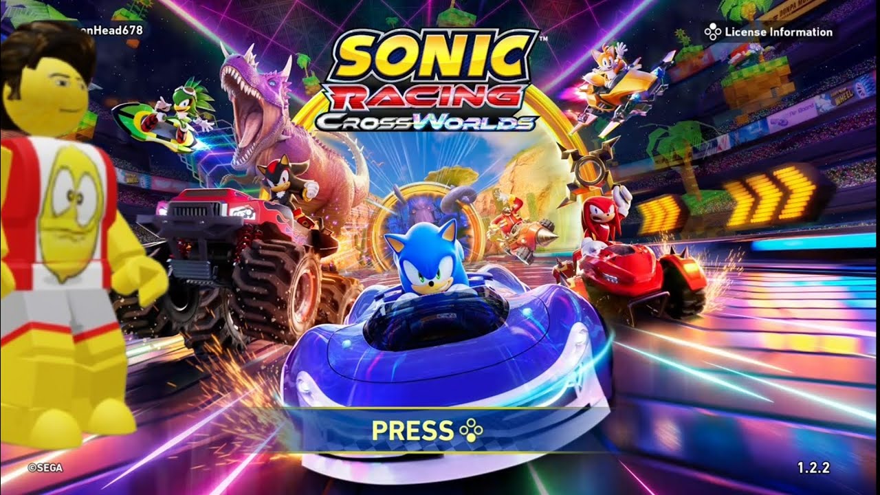 Playing the second grand prix in Sonic Racing CrossWorlds 