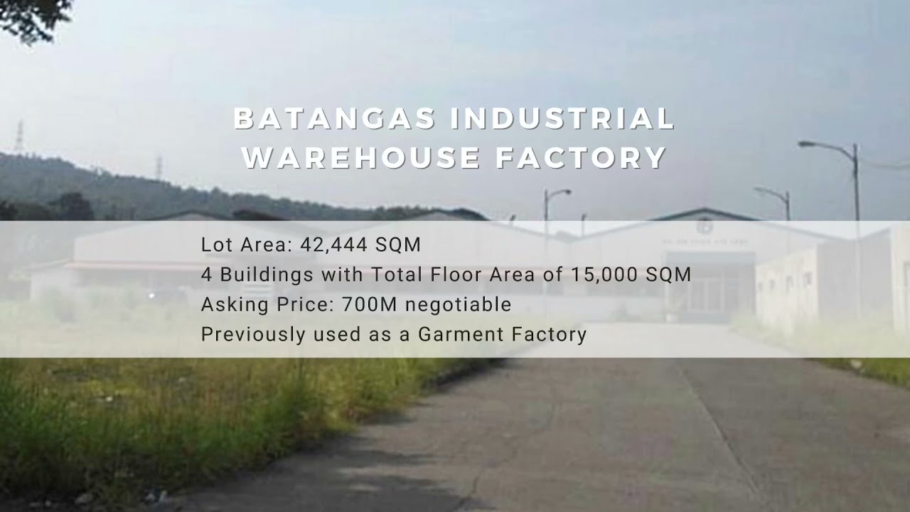Batangas Industrial Warehouse with big land area For Sale in San Felix Santo Tomas