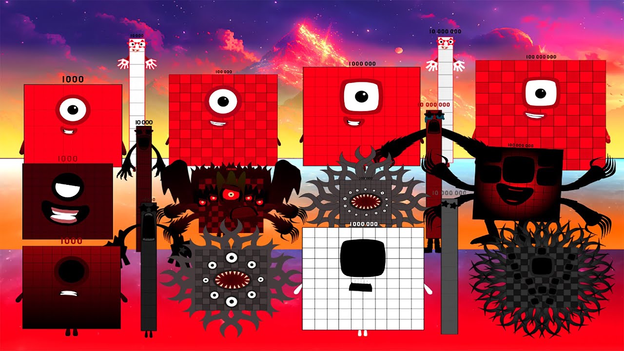 UBD vs Normal ! UncannyBlocks Band But Different Nightmare (1K-100M) But  Remixed