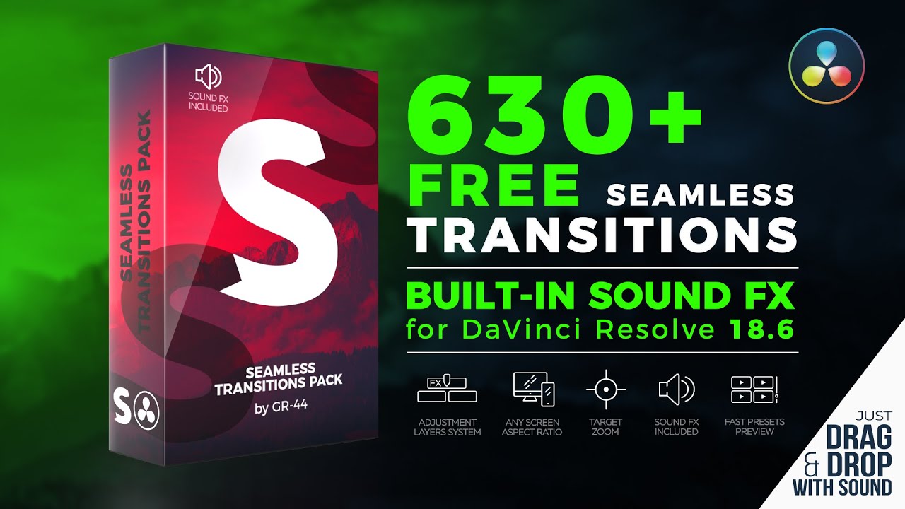 Free Demo Pack - Seamless Transitions for Davinci Resolve by GR-44