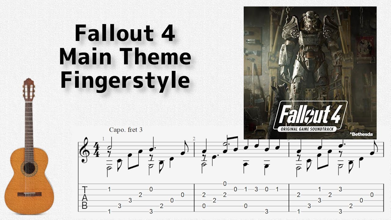 🎶 Fallout 4 Main Theme [Fingerstyle Guitar TAB] 🎸