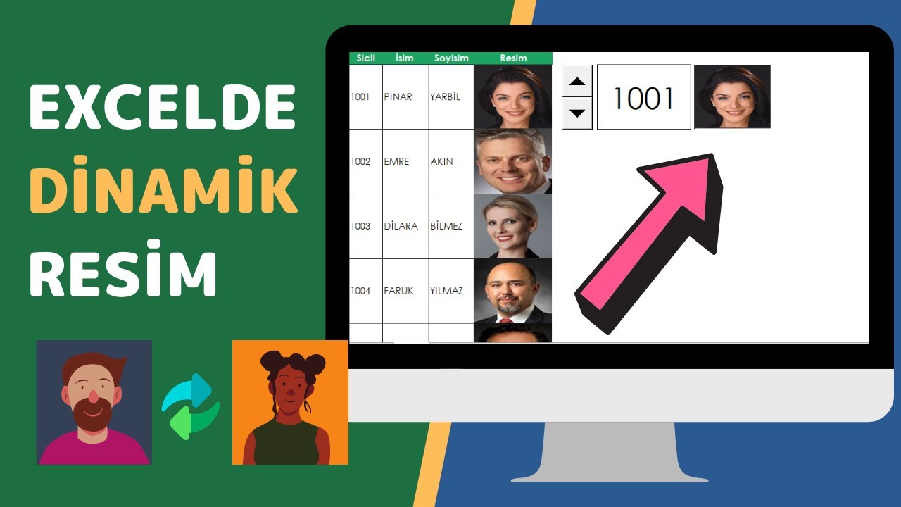EXCELDE DİNAMİK RESİM OLUŞTURMA (SİCİLE GÖRE PERSONEL RESMİ GETİRME) / [İNDİS-KAÇINCI-DÜĞME]