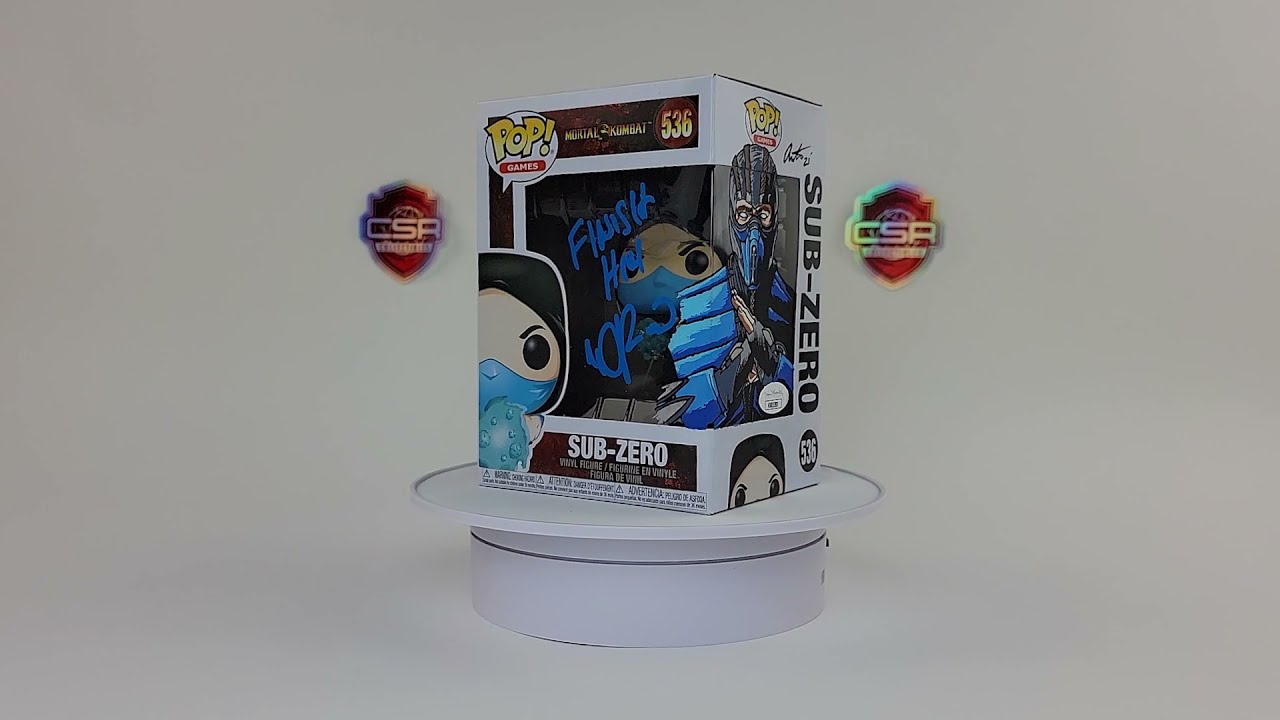 Daniel Pesina signed Autographed Sub-Zero Mortal Kombat Hand Painted Funko Pop JSA