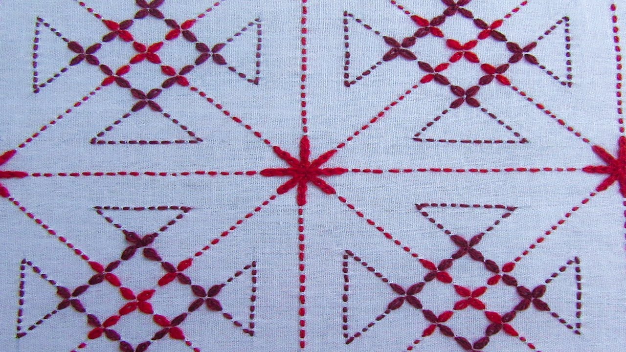 Hand Embroidery, New Nakshi Kantha Drawing and Embroidery, Nakshi Kantha Design