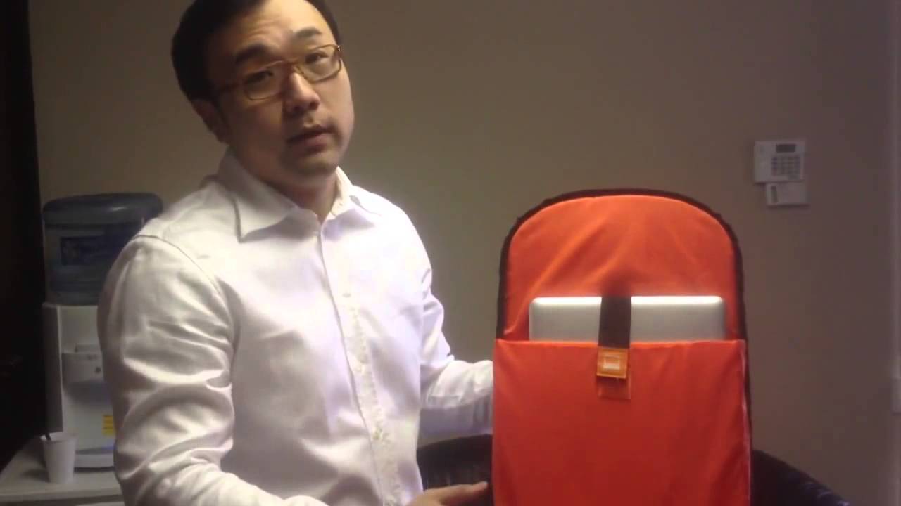 The Atlas Store Atlas trolley backpack in Mandarin 