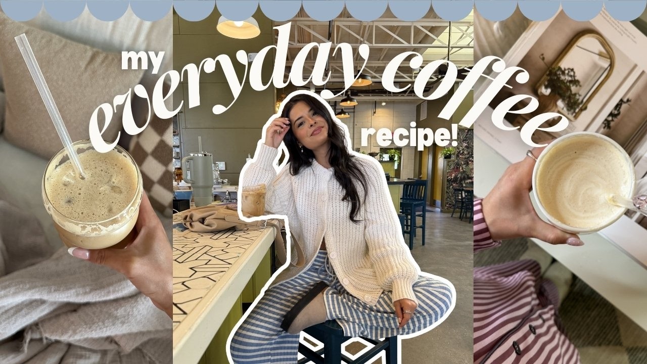 Easy Everyday Iced Coffee at Home | Brown Sugar Latte + Sweet Cream Cold Foam ☕️