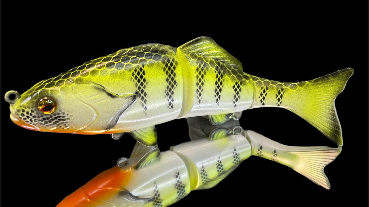 Lure Painting: Atomic Perch using Insane Custom Stencils and Whitmore Farm Stencils
