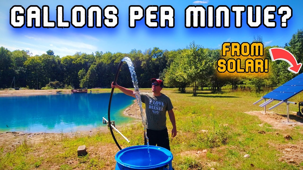 Solar Powered Well Pump Filling Our Pond - How Many Gallons Per Minute? - - - RPS Solar Pumps