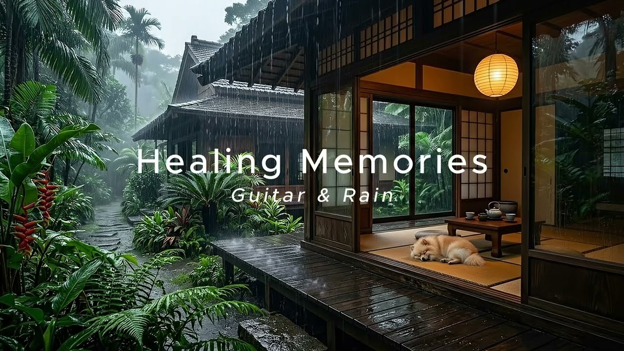 The Past is Still Sweet 🌿 Peaceful Acoustic Guitar in a Zen Forest House [3 HOURS]