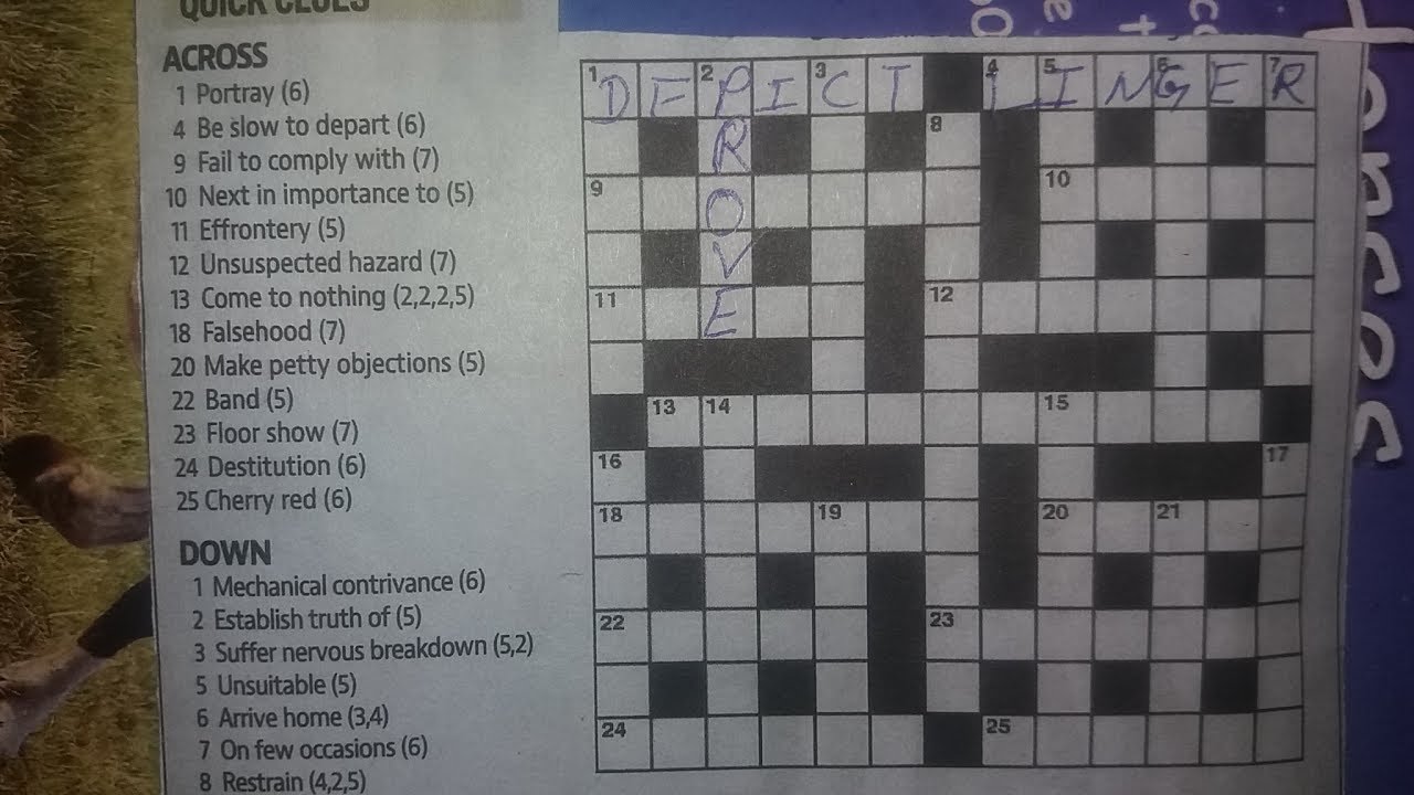 How we play English crossword game ?