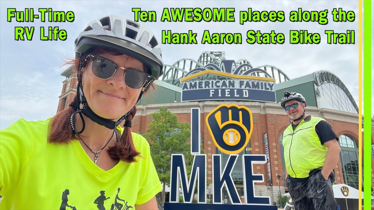 10 AWESOME sites along Milwaukee WI Hank Aaron Bike Trail-State Fair RV Park East to Lakefront EP281