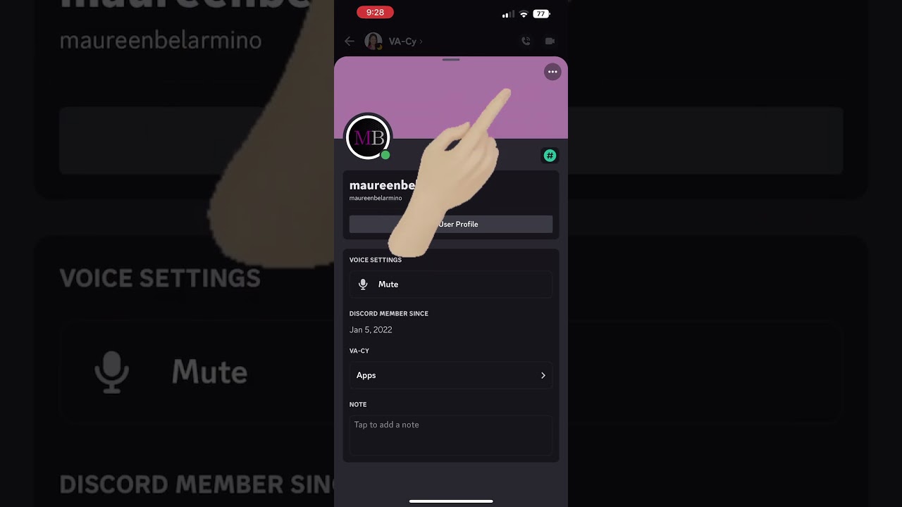 How to get your discord profile link on mobile
