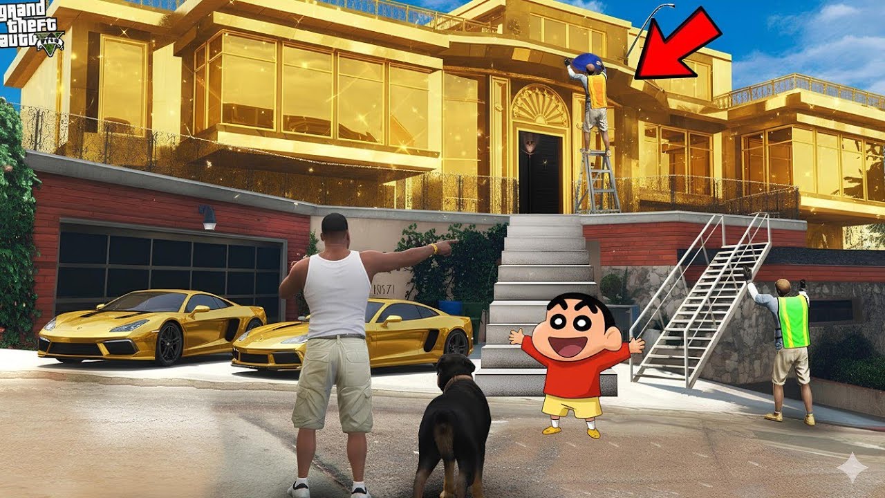 GTA5 Mods EXPOSED Franklin's NEW Luxury House Upgrade vs. Michael's Mansion 🏡