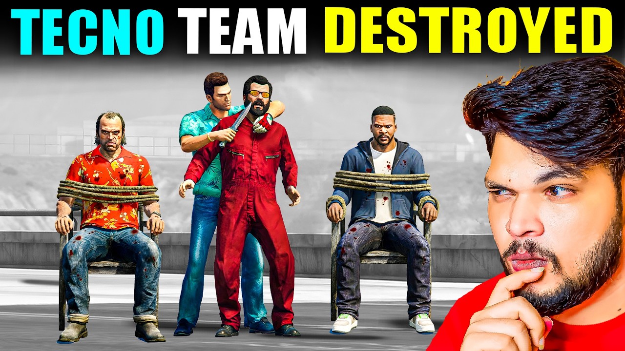 TOMMY VERCETTI DESTROYS TECHNO GAMERZ TEAM 😱🔥 | TECHNO LUXURY HOTEL UNDER ATTACK | GTA 5