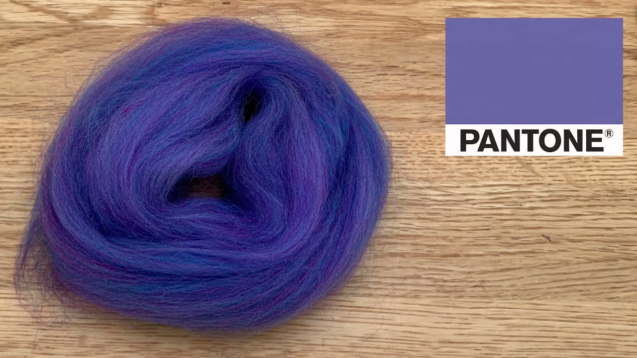 Making a wool blend of &lsquo;Very Peri&rsquo; - Pantone&rsquo;s colour of the year for 2022 using CMYK values