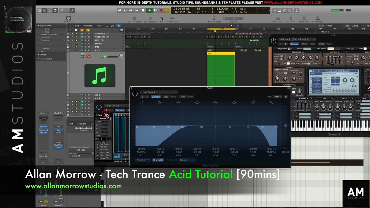 Allan Morrow - Tech Trance Acid Video Tutorial (90 Minute Tutorial) [www.allanmorrowstudios.com]