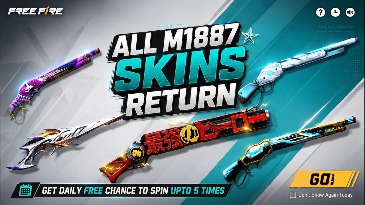 M1887 Skin Return Confirm Date 2026 |Tropical Parrot M1887 Return |One punch man m1887 skin return 