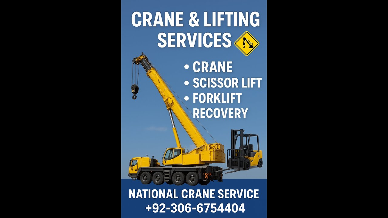 National Crane Service | Crane, Scissor Lift, Forklift & Car Recovery Services in Punjab