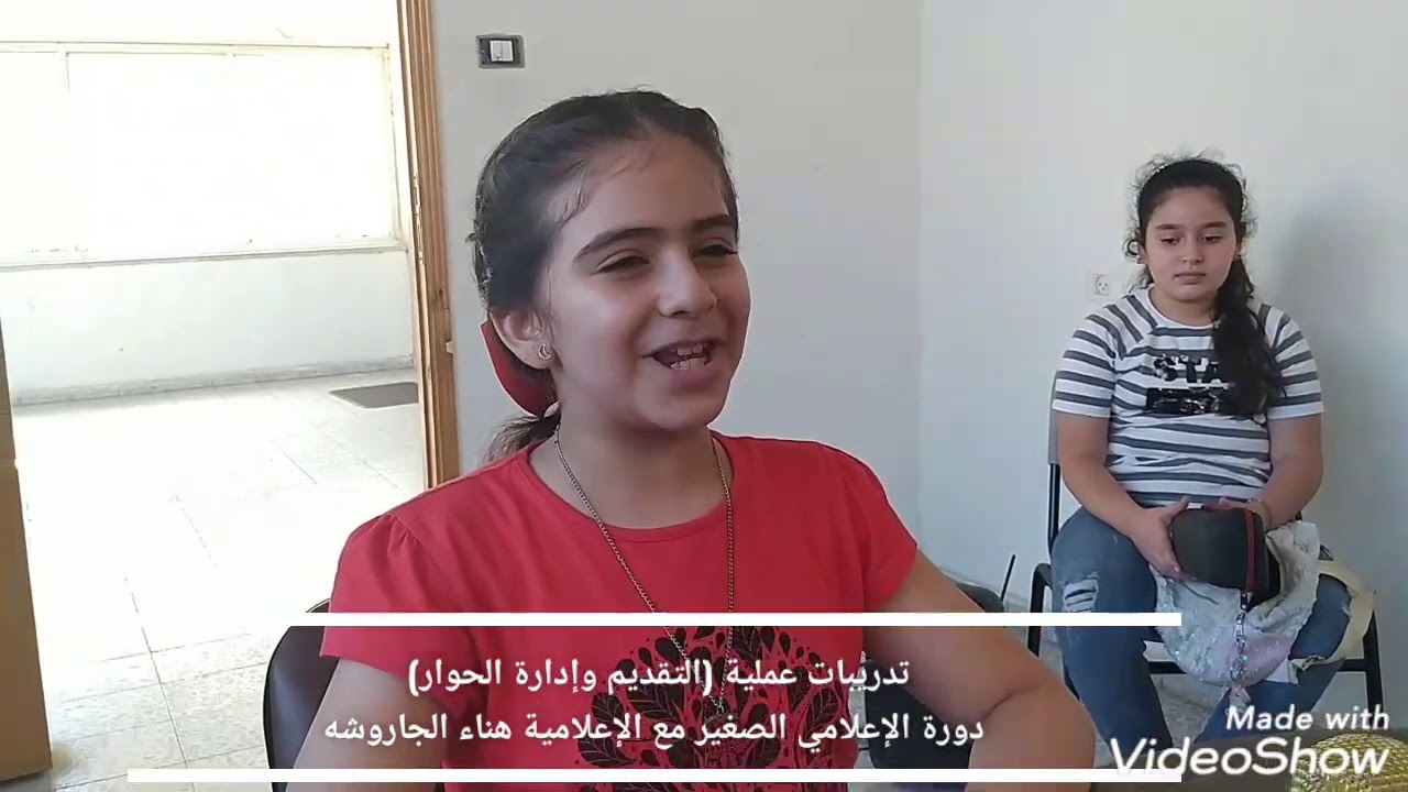تدريبات عملية في التقديم وإدارة الحوار ضمن دورة الإعلامي الصغير