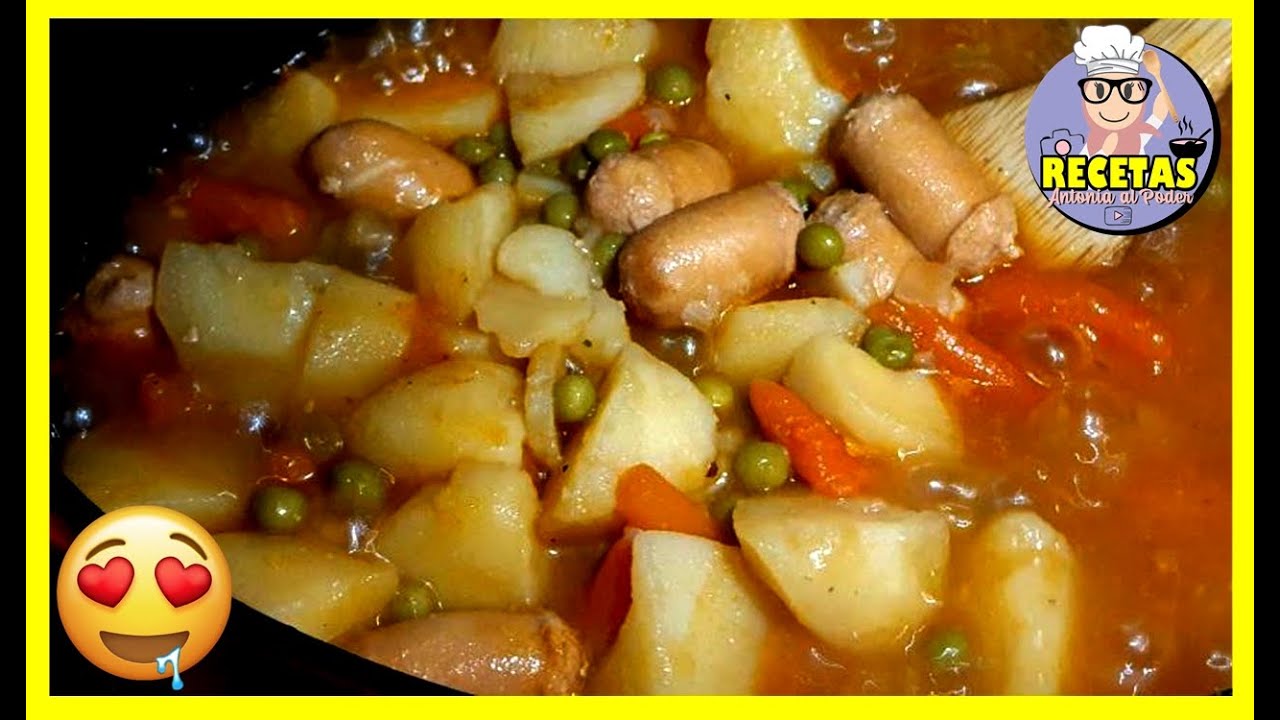 ESTE GUISO TE SALVARÁ LA CENA O COMIDA!! Guiso de  patatas con  salchichas!!!