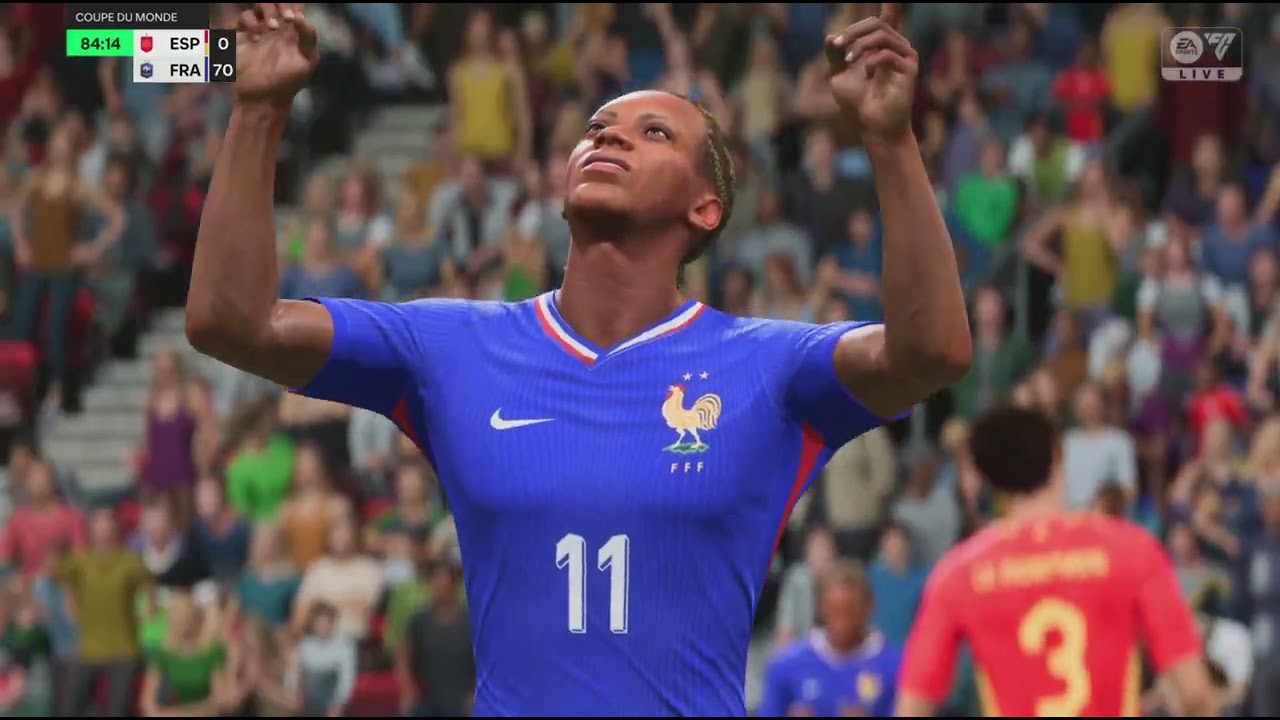 Coupe du monde. Victoire de la France en finale vs Espagne 81-0.29 buts de Blaise Louzingou Dieu