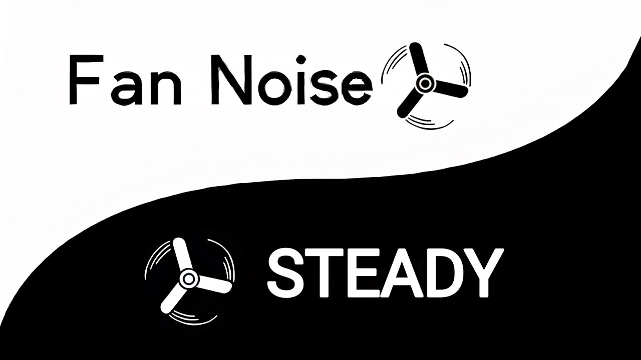 Fan Noise for Sleep | Steady Airflow | 10 Hours | Black Screen