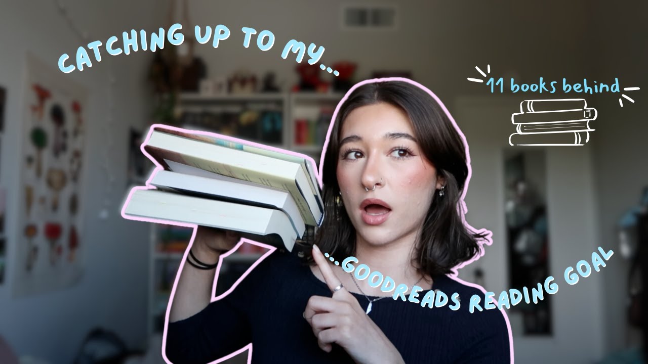 catching up to my goodreads reading goal! | reading vlog