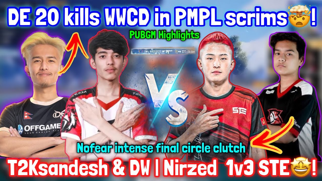 DE 20 Kills WWCD🔥| T2K & DW 1v3 STE !?| JMxNoFear Amazing 1v2 DRS in Final Circle | PMPL Team Clash