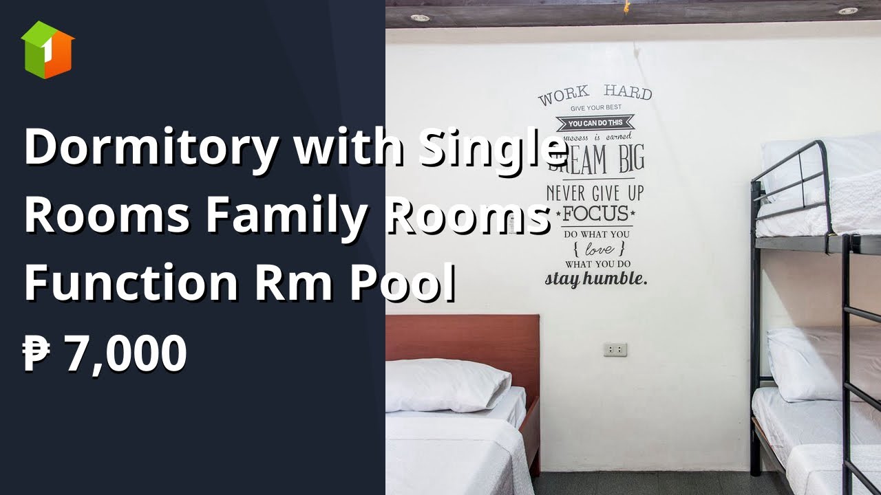 Dormitory with Single Rooms Family Rooms Function Rm Pool