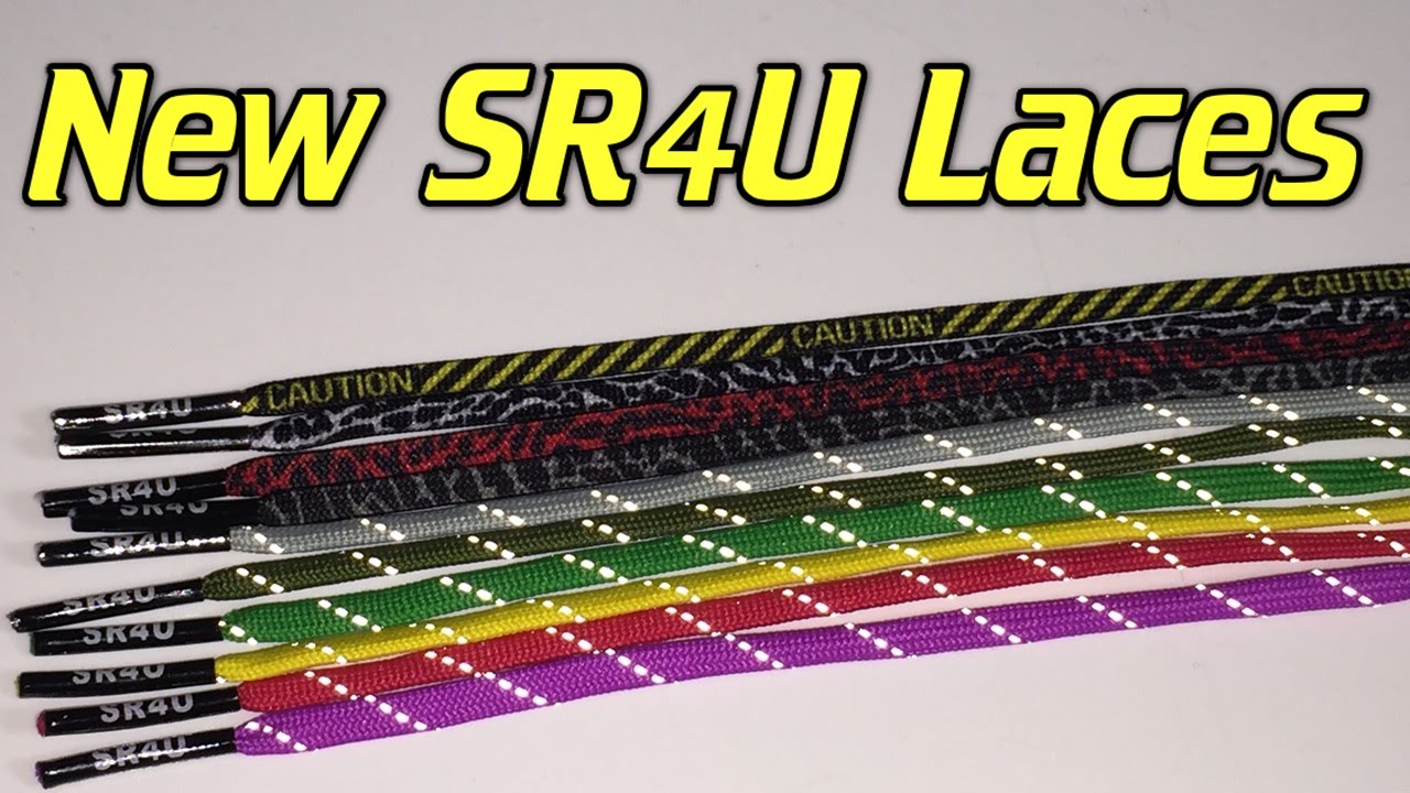 10 New SR4U Laces - Caution, Crackle and Reflective