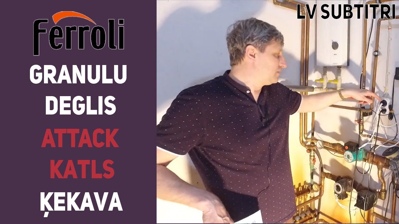 Granulu apkure. Как включить 2 насоса от RDE100.1. Горелка Ferroli SUN P7N +katls Attack /Ķekava/447