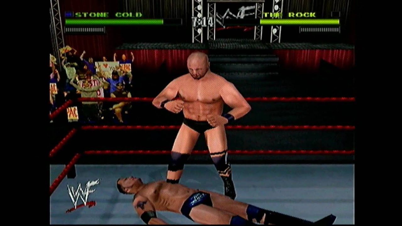 WWF Attitude Sega Dreamcast Gameplay Rock Vs Stonecold HD