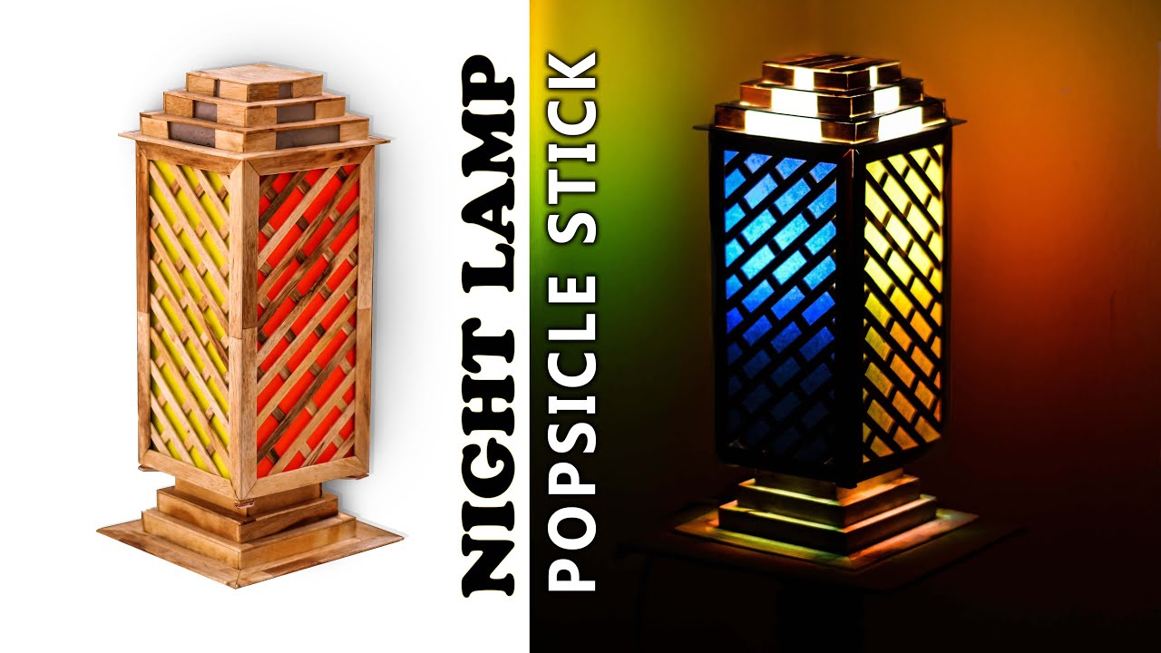 Night lamp | Popsicle stick project | DIY | Best out of Waste | Art with Creativity