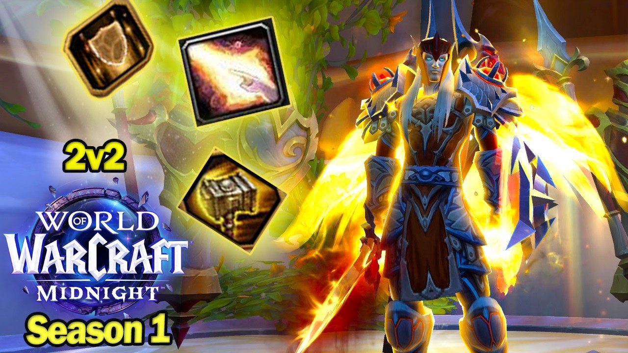 PvP-арена 2v2 для паладина Света (WoW Midnight, 1 сезон) [с участием Снедрольфа, монаха со специа...