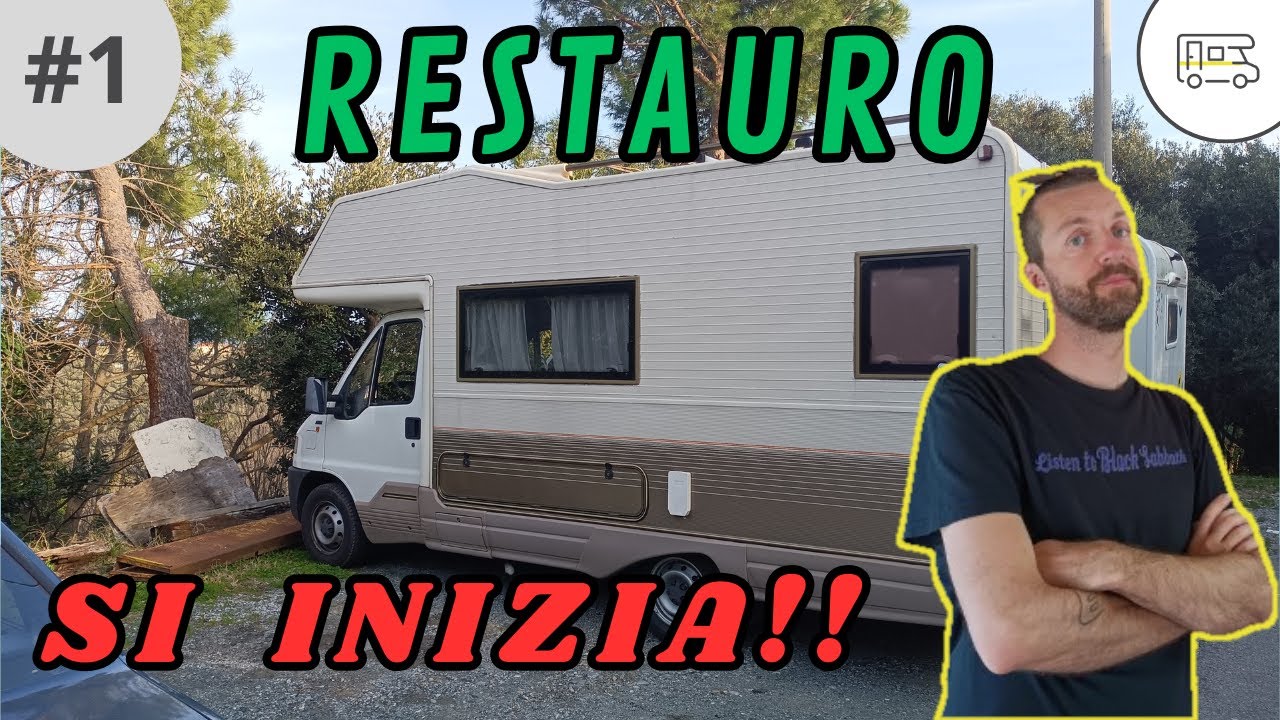 Restauro camper fai da te - inizio i lavori di sigillatura del tetto - CI Mizar 140