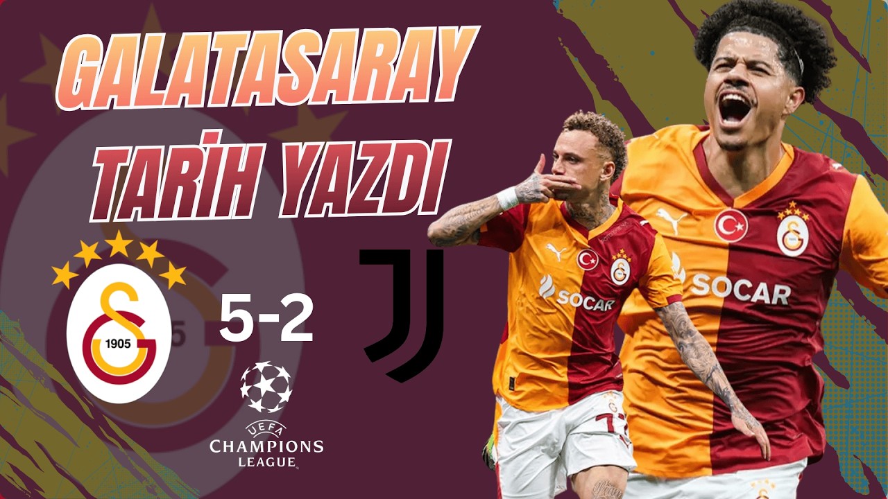 MAÇ SONU GALATASARAY 5 - 2 JUVENTUS | DOMİNASYON! #ucl #galatasaray #gsvjuve