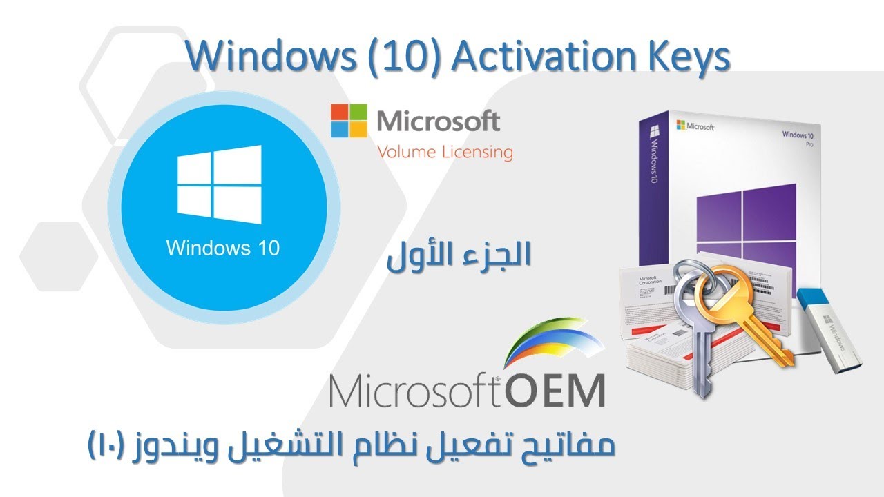 أنواع مفاتيح تفعيل نظام التشغيل ويندوز Windows Keys Types