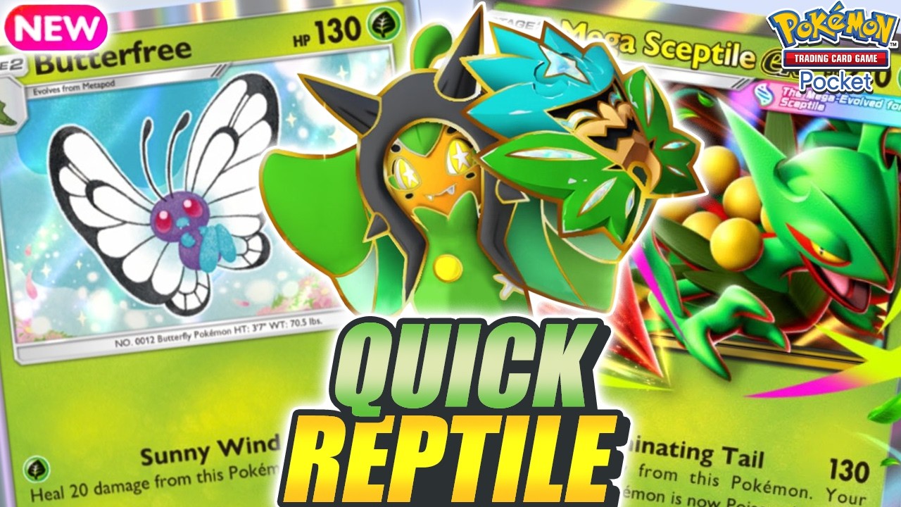BEST RANKED DECK !? BUTTERFREE & MEGA SCEPTILE Are Insanely Strong ! - Pokemon TCG Pocket