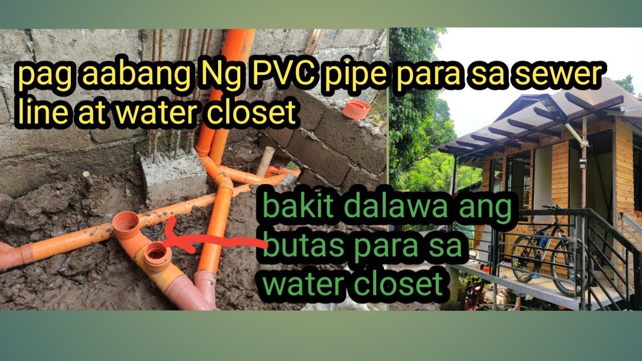 step by step sa paglilinya Ng pvc para sa water closet at sewer line